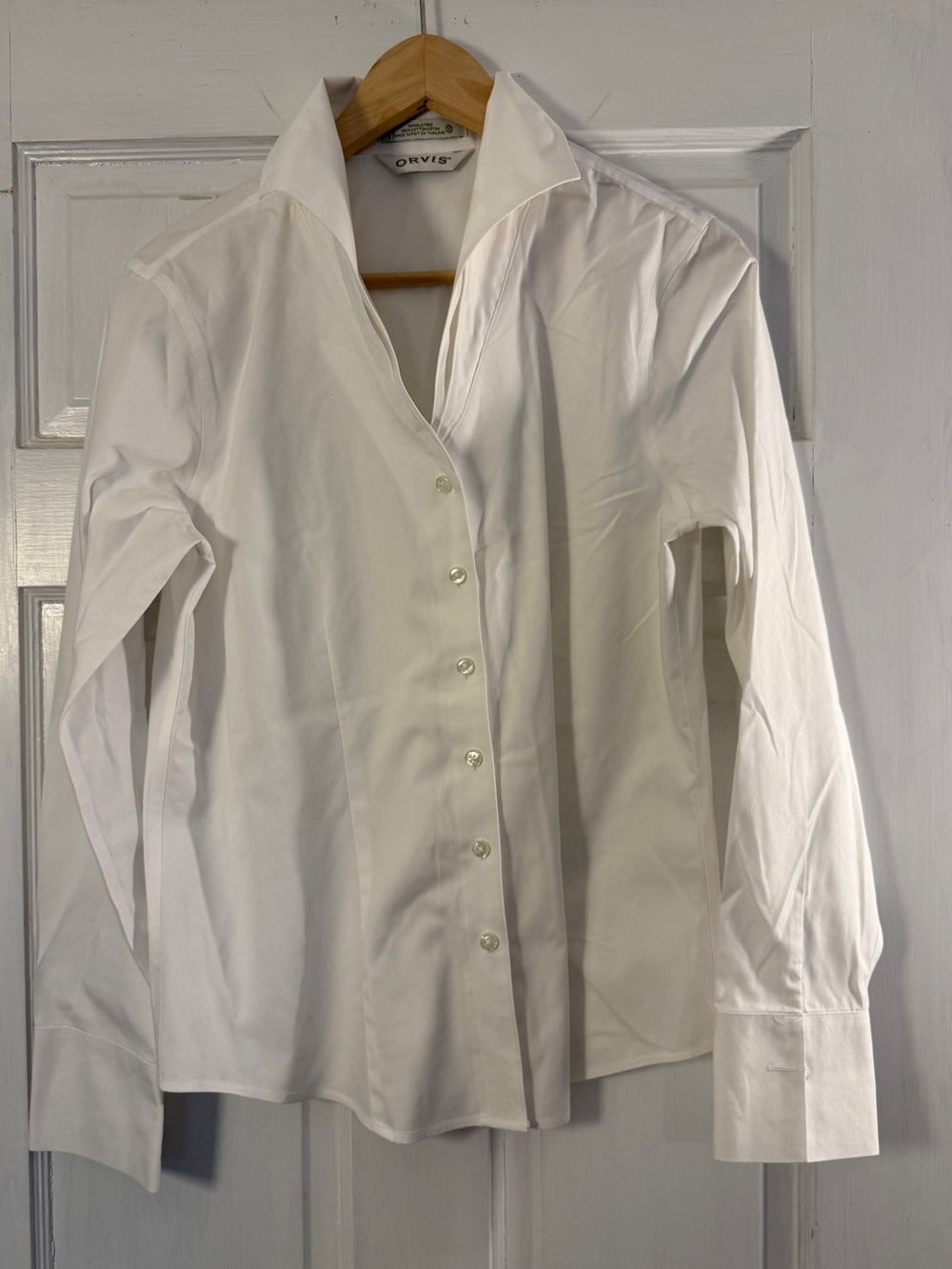 Orvis White Fitted Button-Front Women's Shirt